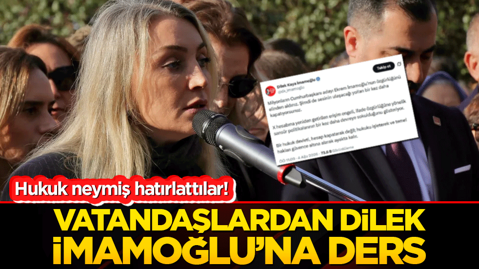 Hukuk neymiş hatırlattılar! Vatandaşlardan Dilek İmamoğlu’na ders