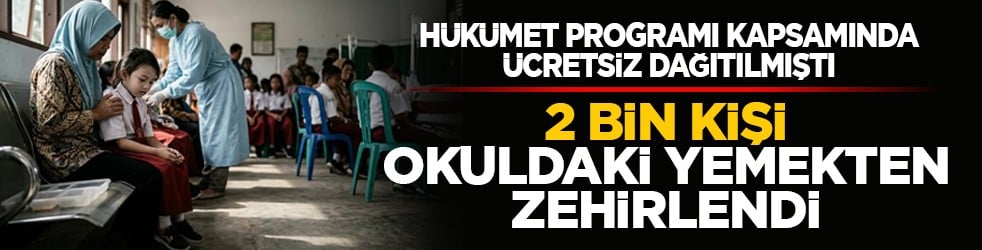 Hükümet programı kapsamında ücretsiz dağıtılmıştı: 2 bin kişi okuldaki yemekten zehirlendi