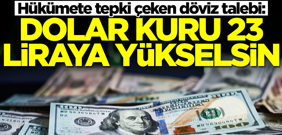 Hükümete dolar için tepki çeken talep: Dolar kuru 23 liraya yükseltilmeli