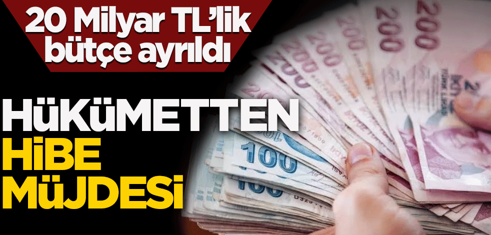 Hükümetten hibe müjdesi! 20 milyar liralık bütçe ayrıldı