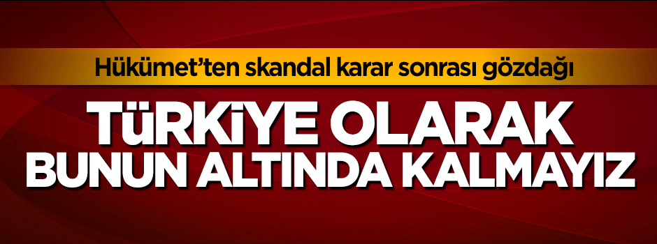 Hükümet'ten Hollanda'nın skandal kararına ilk yorum