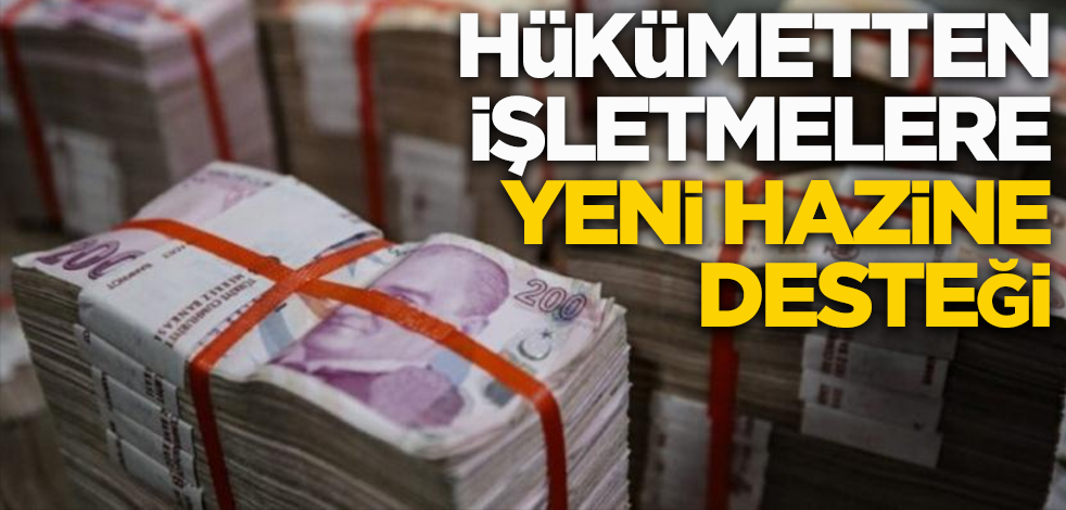 Hükümetten işletmelere yeni hazine desteği