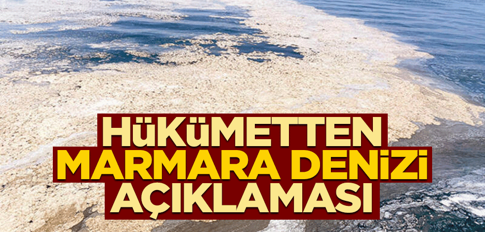 Hükümetten Marmara Denizi açıklaması!