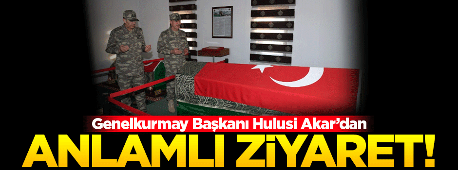 Hulusi Akar'dan anlamlı ziyaret!