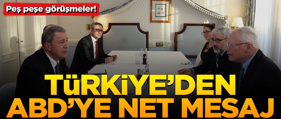 Hulusi Akar'dan kritik ABD görüşmesi!