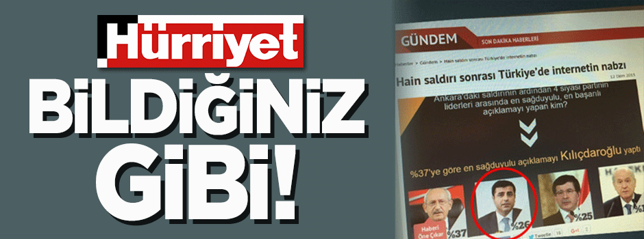 Hürriyet bildiğiniz gibi!
