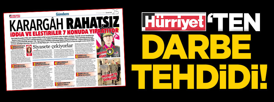 Hürriyet'ten skandal manşet!