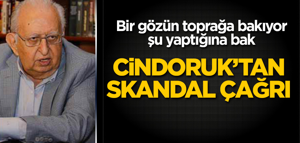 Hüsamettin Cindoruk’tan skandal çağrı! Bir gözün toprağa bakıyor, şu yaptığına bak