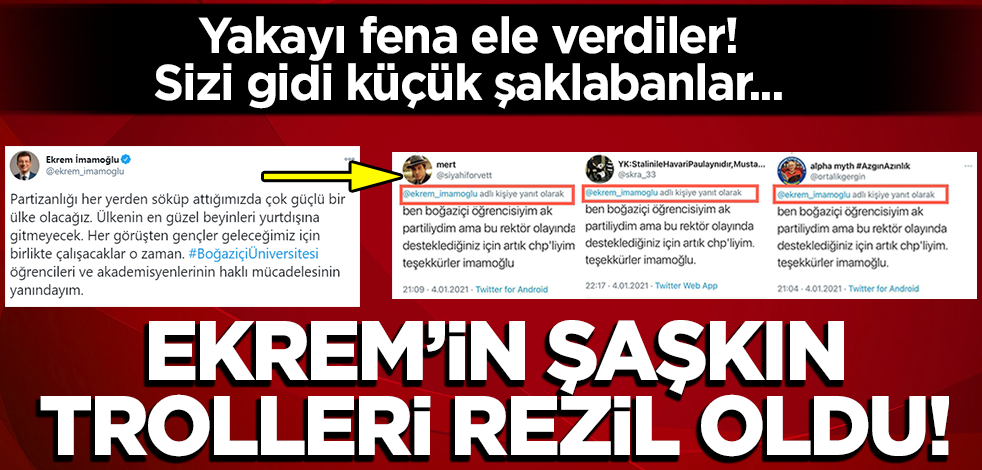 İBB Başkanı Ekrem İmamoğlu'nun şaşkın trolleri yakayı fena ele verdi!