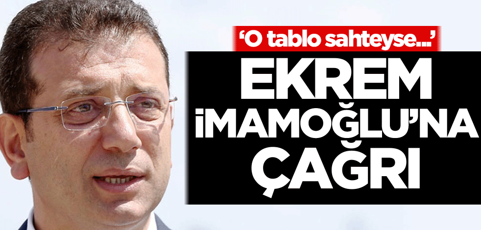 İBB Başkanı İmamoğlu'na çağrı: O tablo sahteyse...