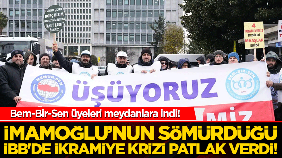 İBB'de ikramiye krizi patlak verdi! Bem-Bir-Sen üyeleri meydanlara indi!