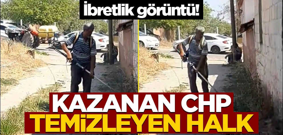 İbretlik görüntü! Kazanan CHP, temizleyen halk