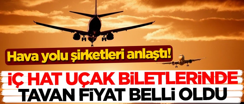 İç hat uçak biletlerinde tavan fiyat belli oldu