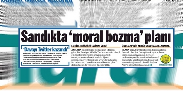 Taraf gazetesinden bir yalan haber daha