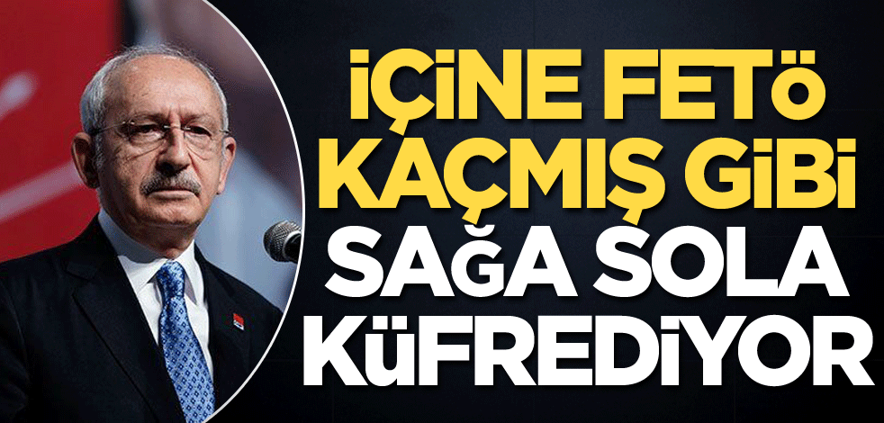 İçine FETö kaçmış gibi sağa sola küfrediyor