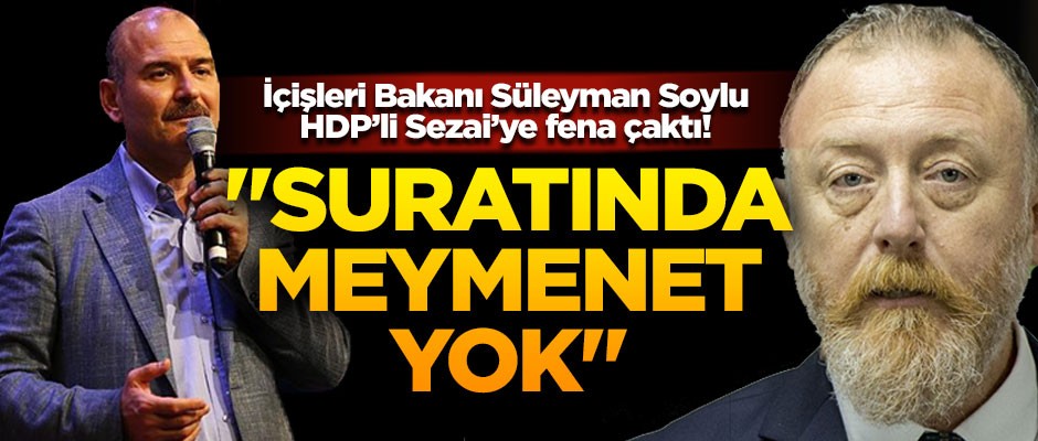 İçişleri Bakanı Soylu'dan, HDP'li Sezai Temelli'ye gönderme! "Suratında meymenet yok"