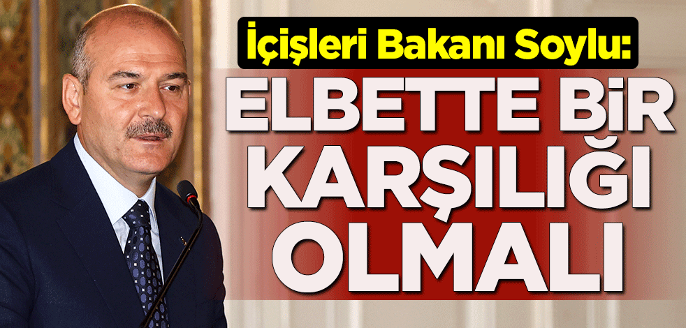 İçişleri Bakanı Süleyman Soylu: Elbette bir karşılığı olmalı