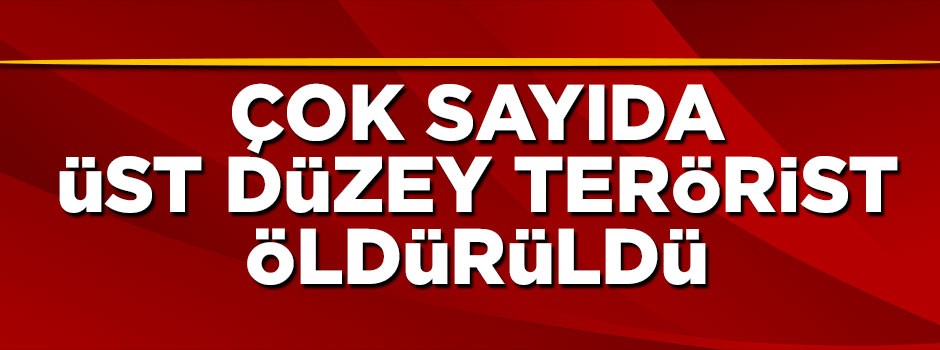 İçişleri Bakanlığı: 36 üst düzey terörist öldürüldü