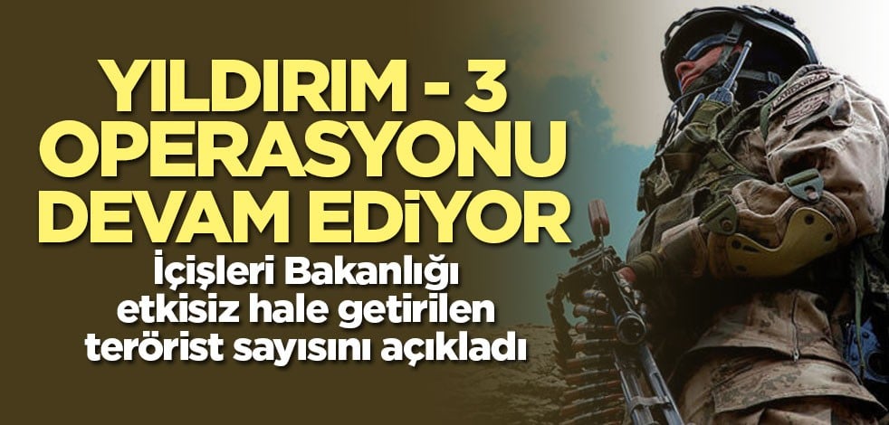 İçişleri Bakanlığı açıkladı: 4 terörist etkisiz hale getirildi