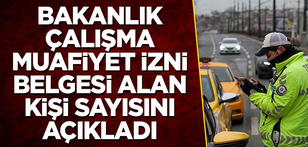 İçişleri Bakanlığı Çalışma Muafiyet İzni Belgesi alan kişi sayısını açıkladı