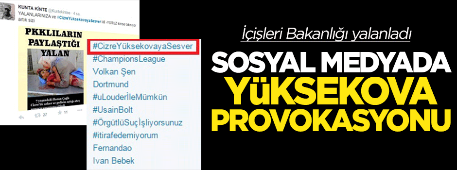 İçişleri Bakanlığı'ndan Yüksekova açıklaması