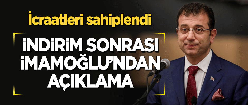 İcraatleri sahiplendi! İmamoğlu'ndan indirim sonrası açıklama