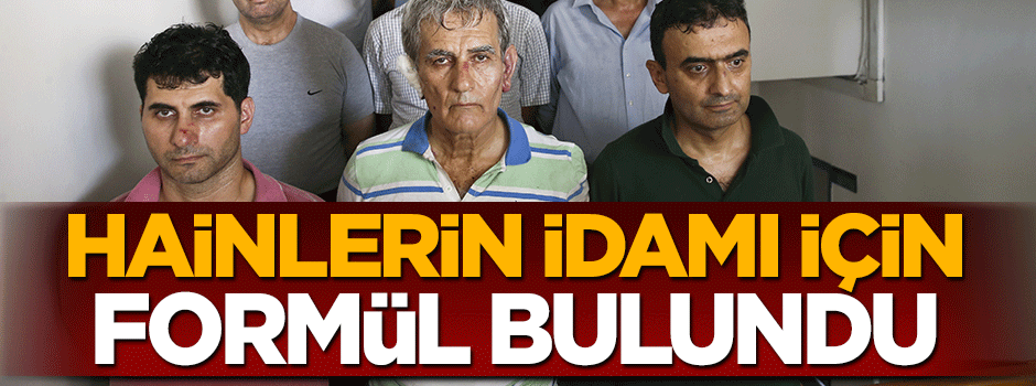 İdam düzenlemesi için formül bulundu