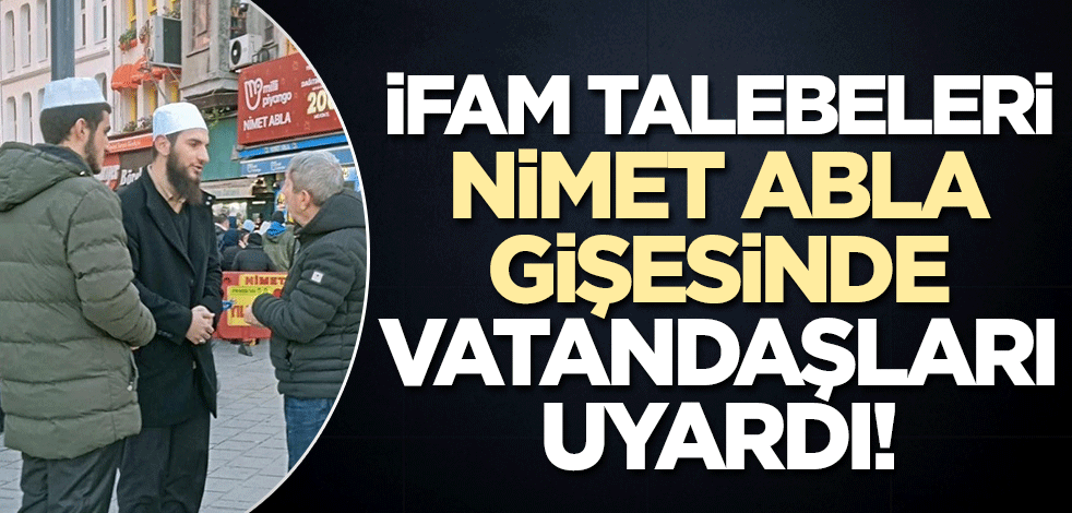 İFAM talebeleri Nimet Abla gişesinde vatandaşları uyardı! "Milli Piyango haramdır"