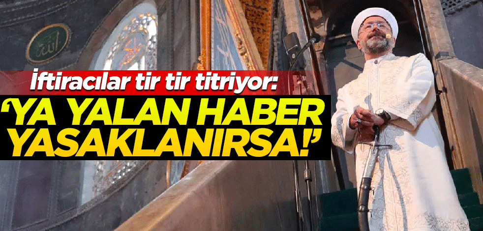 İftiracılar tir tir titriyor: "Ya yalan haber yasaklanırsa!"
