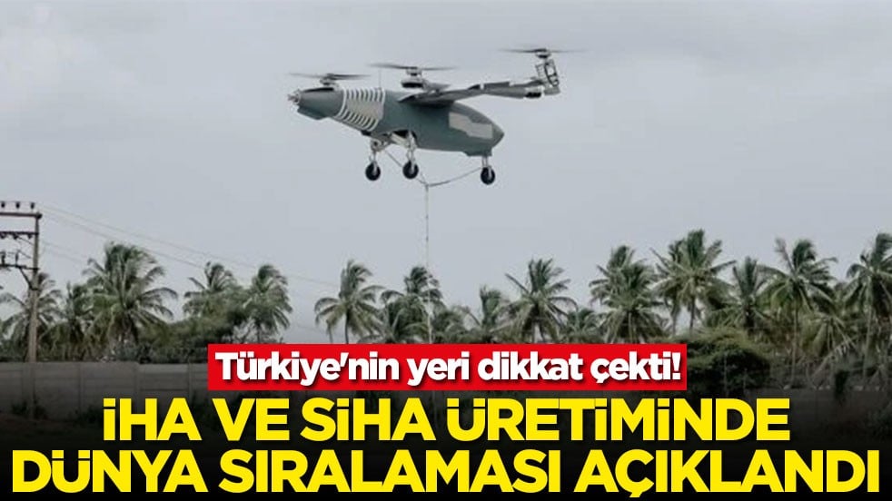 İHA ve SİHA üretiminde dünya sıralaması açıklandı! Türkiye'nin yeri dikkat çekti