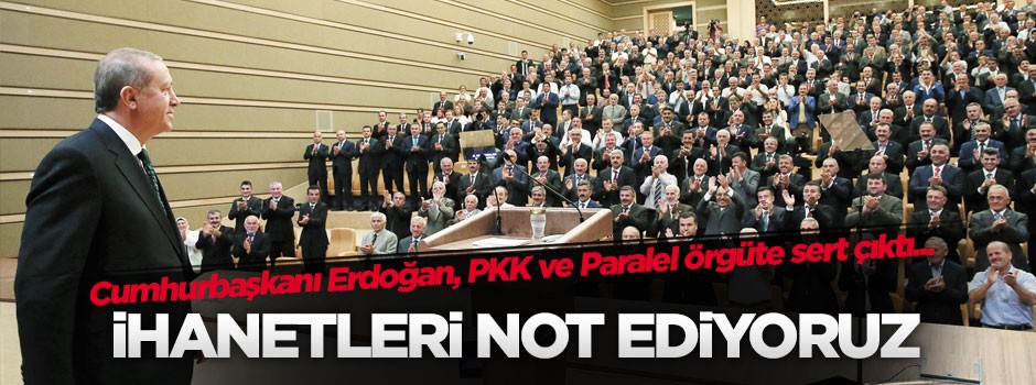 İhanetlerini not ediyoruz