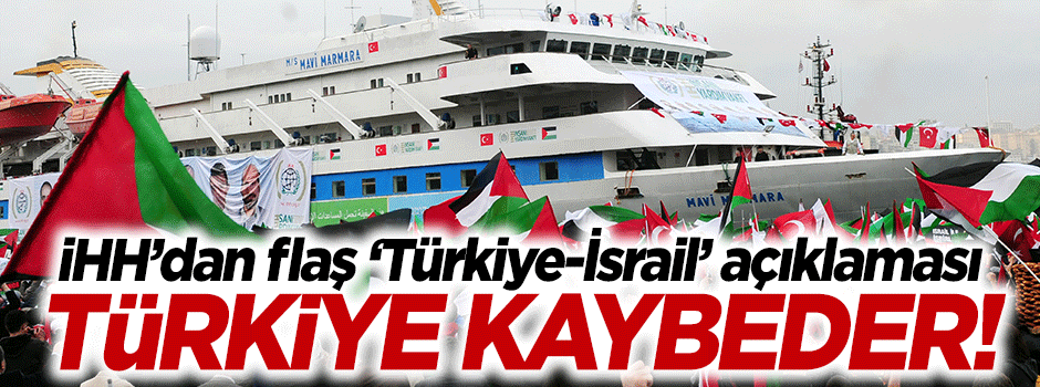 İHH'dan İsrail açıklaması