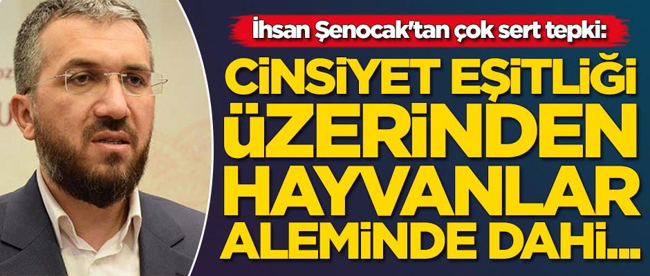 İhsan Şenocak'tan çok sert tepki: Cinsiyet eşitliği üzerinden hayvanlar aleminde dahi...