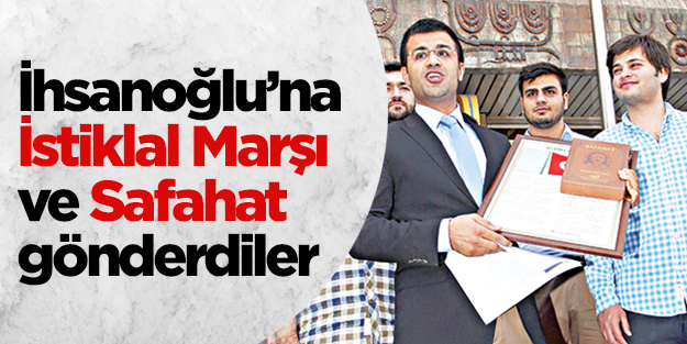 İhsanoğlu’na İstiklal Marşı ve Safahat gönderdiler