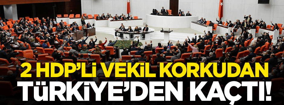 İki HDP'li vekil Türkiye'den kaçtı!