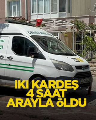 İki kardeş 4 saat arayla öldü