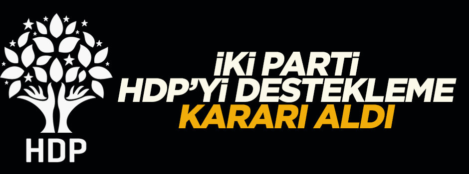 İki parti HDP'yi destekleme kararı aldı