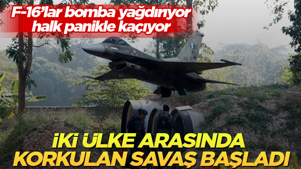 İki ülke arasında korkulan savaş başladı! F-16’lar bomba yağdırıyor, halk panikle kaçıyor
