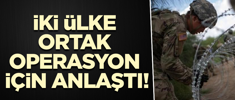 İki ülke ortak operasyon için anlaştı!