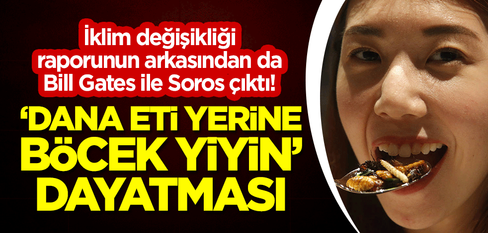 İklim değişikliği raporunun arkasından da Bill Gates ile Soros çıktı! "Dana eti yerine böcek yiyin" dayatması