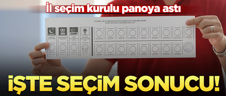 İl seçim kurulu panoya astı! İşte resmi olmayan seçim sonuçları
