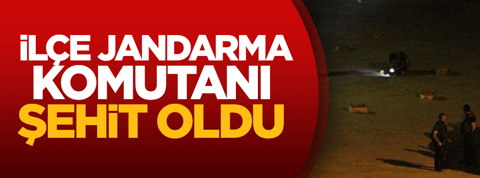 İlçe Jandarma Komutanı şehit oldu