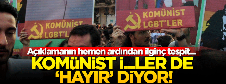 İlginç tespit: Komünist ...ler de hayır diyor!