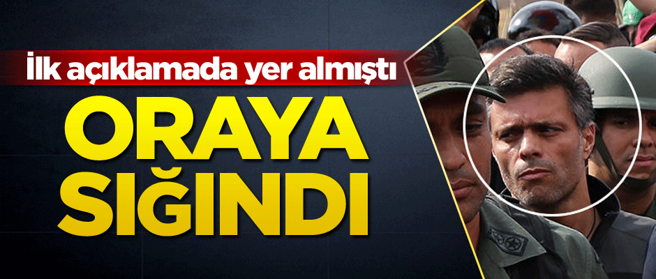 İlk açıklamada yer almıştı: Oraya sığındı