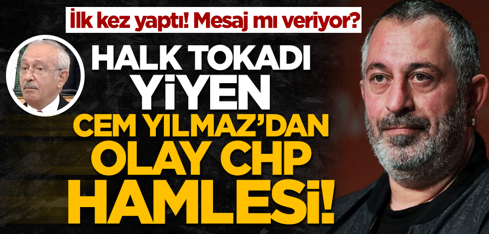 İlk kez yaptı... Mesaj mı veriyor? Halk tokadı yiyen Cem Yılmaz CHP'li belediyelere göz kırptı