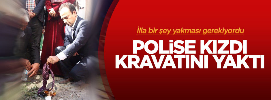 Nevruz ateşini yakamayınca , kravatını yaktı