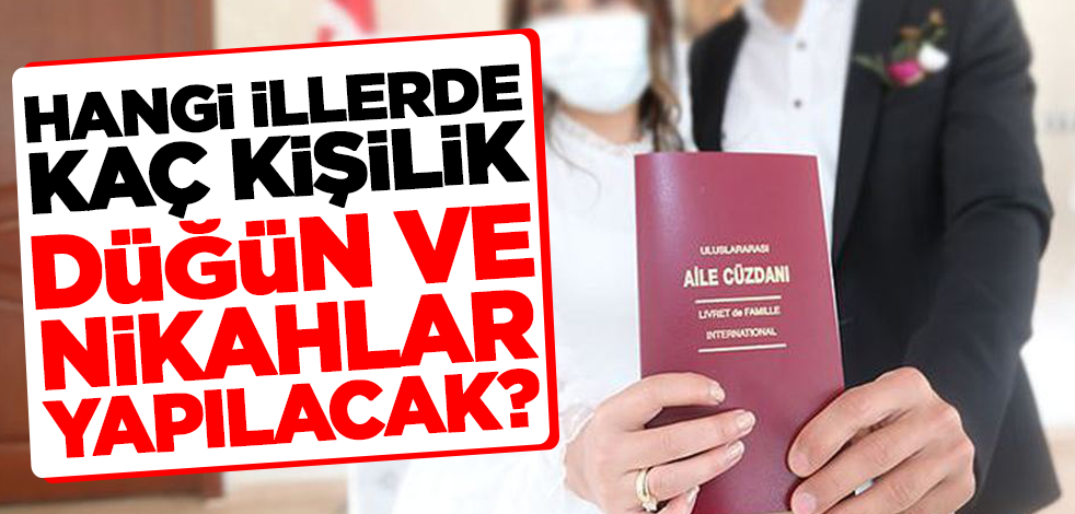 İllerin risk durumuna göre 'Nikah ve düğünler nasıl yapılacak?'