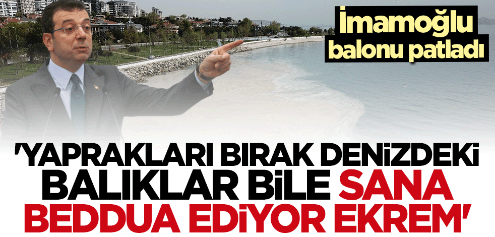 İmamoğlu balonu patladı! Marmara Denizi can çekişiyor