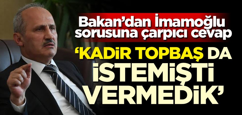 İmamoğlu ile yaşanan tartışmalarla ilgili konuştu! 'Kadir Topbaş da istemişti vermedik'