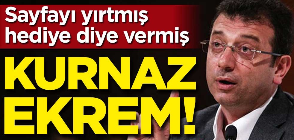 İmamoğlu kurnazlığı… Sayfayı yırtmış, hediye diye vermiş!